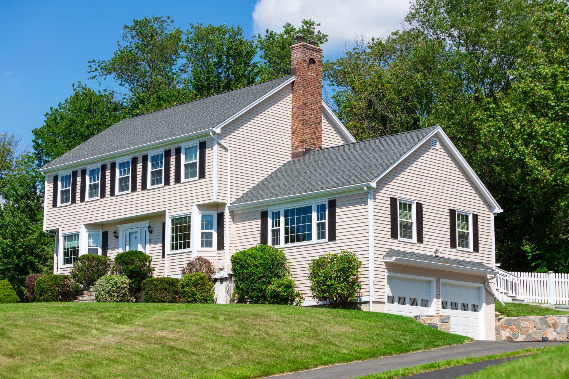 Exterior of American Traditional home windows