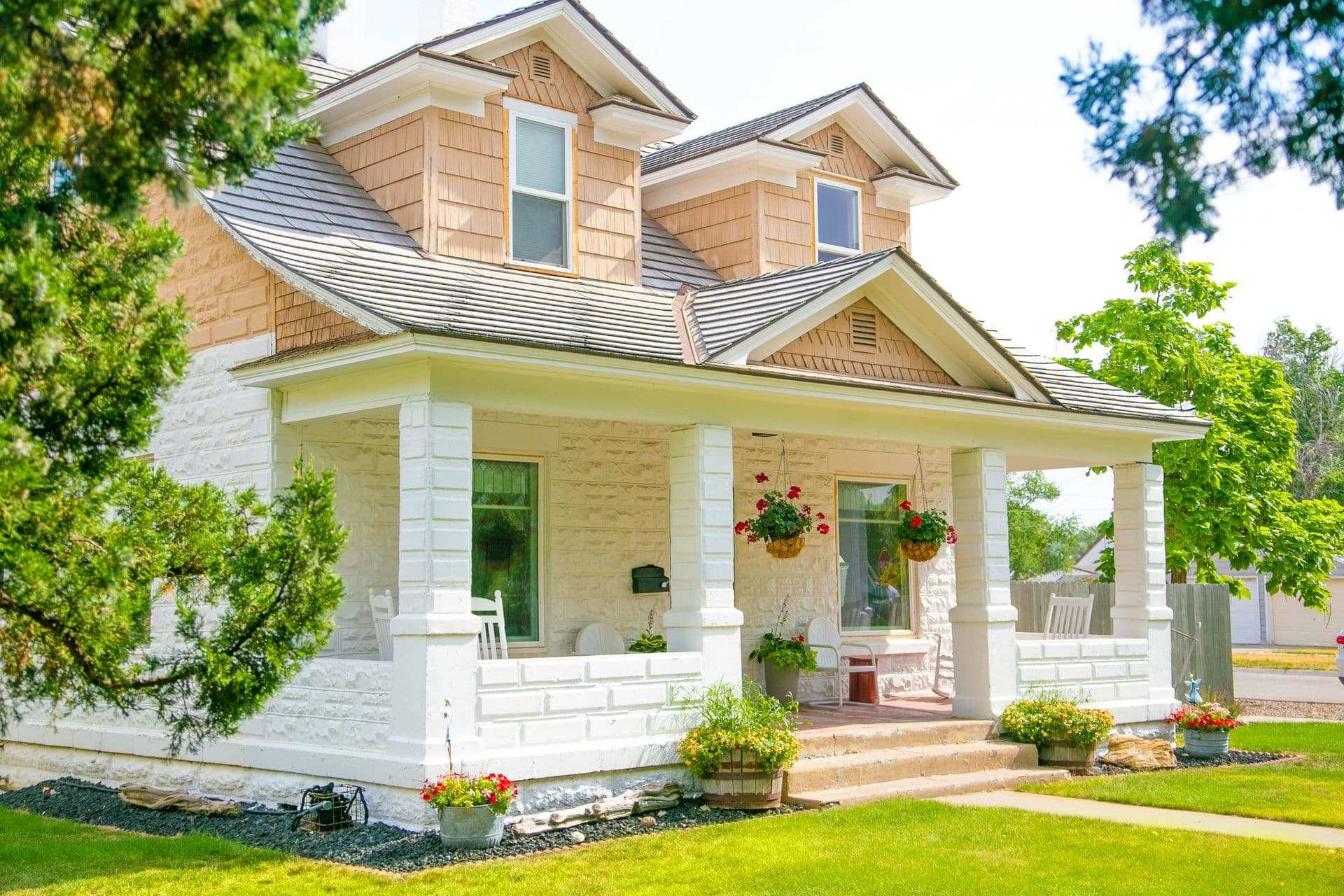 exterior windows of modern american home